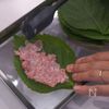 大葉の米粉ティギム(韓国風天ぷら)の工程4