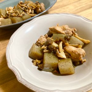 ゆかりの作ってみた!投稿(【鶏きのこ・こんにゃく】簡単だけど、じわる煮物)