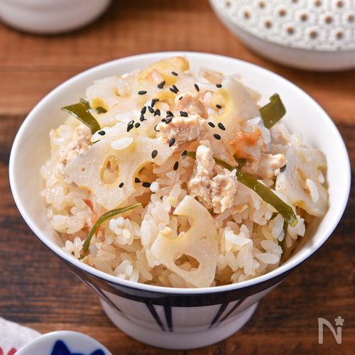 れんこんと梅の炊き込みご飯│さっぱり&ほっこり和の味わい