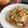 うぉるの作ってみた!投稿(豚肉とキャベツのおかかバター醤油うどん【#残り野菜】)