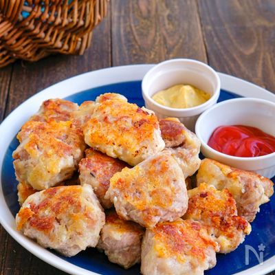 子供たちにも大人気!豚こまと豆腐でチーズナゲット風