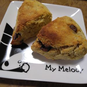 ももの作ってみた!投稿(カリほろ♡超ヘルシー♪【生おからのチョコスコーン♡】)