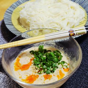 ヴェルの作ってみた!投稿(【５分で出来る☆アレで絶品！】ごま豆乳冷やしつけ麺)
