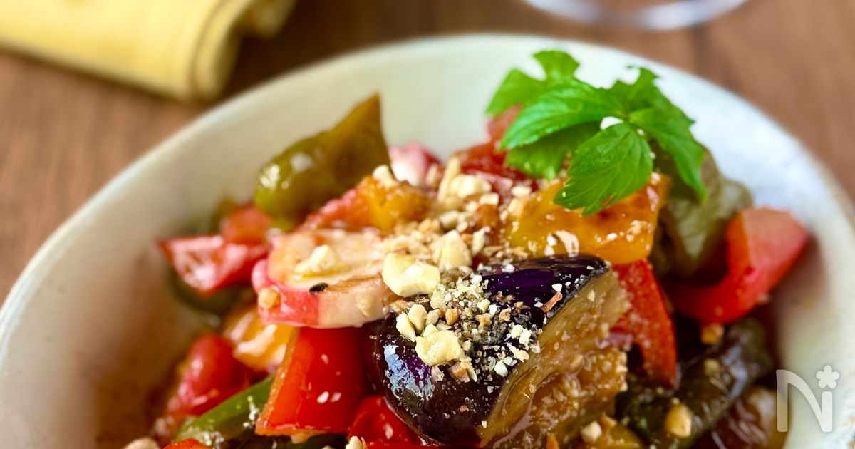 トマト缶不要！揚げない＆煮込まない！タコと夏野菜のカポナータ