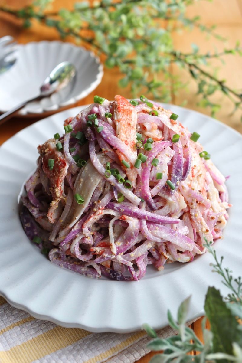 カニサラダ 大根とカニカマの無限ごまサラダ | レシピサイトNadia