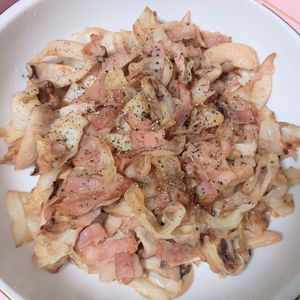 milkの作ってみた!投稿(キャベツ炒めってこんなに旨くなるんだ😵ぱくぱく大量消費😋)