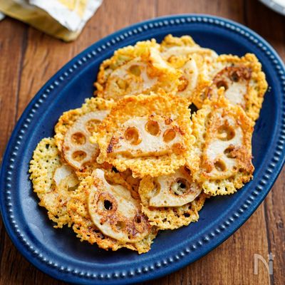 【カリカリ蓮根チーズ】食材2つ♬︎食感最高おつまみチーズ✩