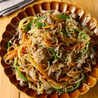 ワンパン10分！【上州牛としらたきのチャプチェ風炒め】