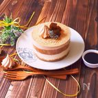 ほうじ茶で、和風ティラミス〜クリアファイルでホームケーキ