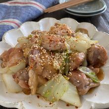 鶏肉と白菜のオイスターソース炒め