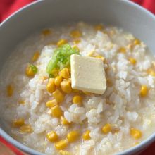 【ラーメン風】味噌コーンバター雑炊