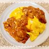 にゃ〜むずの作ってみた!投稿(トマト缶オムハヤシ #ハヤシライス #オムライス)
