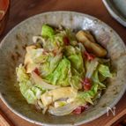 【キャベツと油揚げの梅蒸し】和食献立の副菜に♪