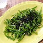 シャキッと香る！生ピーマンの塩昆布あえ