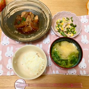 ありみの作ってみた!投稿(【鶏大根の味しみ煮込み】時短で柔らか♬︎甘辛ほっこり煮物♬︎)