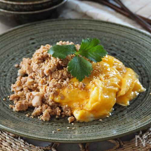 【そぼろ丼】ふわとろ卵が時短の秘訣。