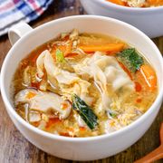 【具沢山餃子スープ】忙しい日の救世主！満腹時短スープ♪