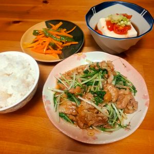 まろみの作ってみた!投稿(たった10分！豚こまと水菜のうまだれ炒め)