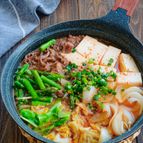 めんつゆで簡単♪春野菜の牛すき煮