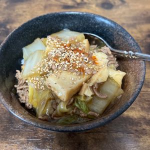 かれうぃっちの作ってみた!投稿(厚揚げとトロトロ白菜の☆中華風そぼろあんかけ)