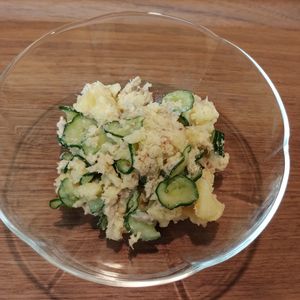 ゆの作ってみた!投稿(【ツナきゅうりポテサラ】粒マスタードが味の決め手！)