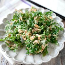 春菊と桜エビのかき揚げ【衣少なめ・糖質オフ】