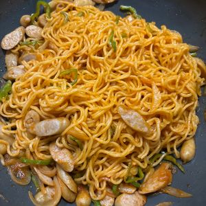 1061948の作ってみた!投稿(【焼きナポリタン】ゆでずに簡単！パパッとランチに◎)