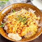 【とろとろ卵の豚ニラ炒め】もやしを入れて節約ボリューム満点！