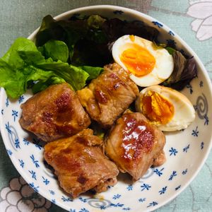 チョビの助の作ってみた!投稿(煮込み時間5分だけ◎【豚バラと厚揚げのもっちり角煮風】)