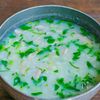 韓国風七草鶏粥・鶏の旨味たっぷりの工程5