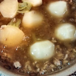 和音の作ってみた!投稿(かぶのしょうがそぼろ煮)