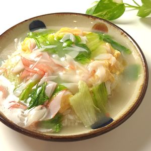 とのちゃまの作ってみた!投稿(とろっとろで優しい味🤭レタスかに玉あんかけご飯)