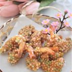 エビのぶぶあられ揚げ