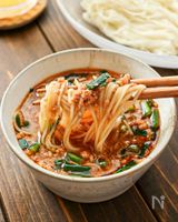 【えのきとニラの肉汁つけそうめん】レンジで簡単！旨すぎる