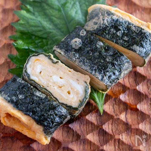 黒い卵焼き!?磯風味の【海苔巻き卵】
