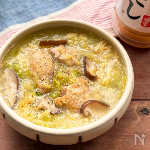 【キャベツとチキンの和風とろたまスープ】旨み濃縮！満足スープ