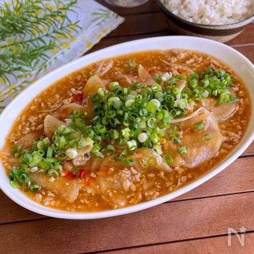 【常識破り?!】さっと煮るだけ♪食感が楽しい「マーボー大根」