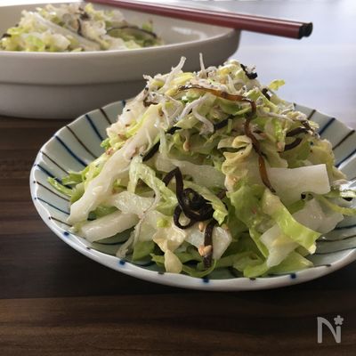 5分で簡単副菜♪【白菜とキャベツのさっぱりサラダ】
