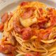 【ウインナーとエリンギのトマトパスタ】コスパ良し♪