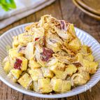 食材2つで簡単【さつまいもの和風だしマヨサラダ】旨味たっぷり