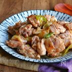 鶏肉とねぎのにんにくレモンマヨ炒め