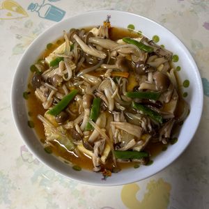 674270の作ってみた!投稿(ヘルシーなメイン料理！焼き豆腐のきのこたっぷりあんかけ)