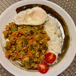 usaの作ってみた!投稿(【夏野菜のドライカレー】炒めるだけ！パパッと絶品カレー♪)