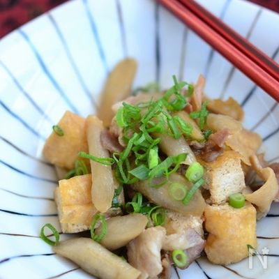 豚ごぼうと厚揚げ豆腐の甘辛煮【作りおき】