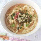 お手軽ランチ☆うめおぼろのかき玉あんかけうどん