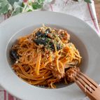 ワンパンで完成！即リピだった絶品【なすミートパスタ】