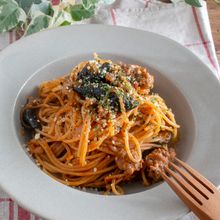 ワンパンで完成!即リピだった絶品【なすミートパスタ】