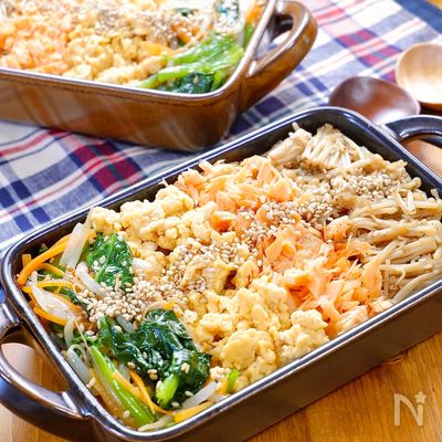 やみつき！魚が好きになる♡『ほぐし鮭の和風ビビンバ』