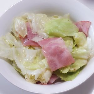 オレンジの作ってみた!投稿(キャベツとベーコンのレンジ蒸し。簡単！洋風のホットサラダ。)
