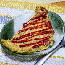 パンチェッタとほうれん草のオムレツ